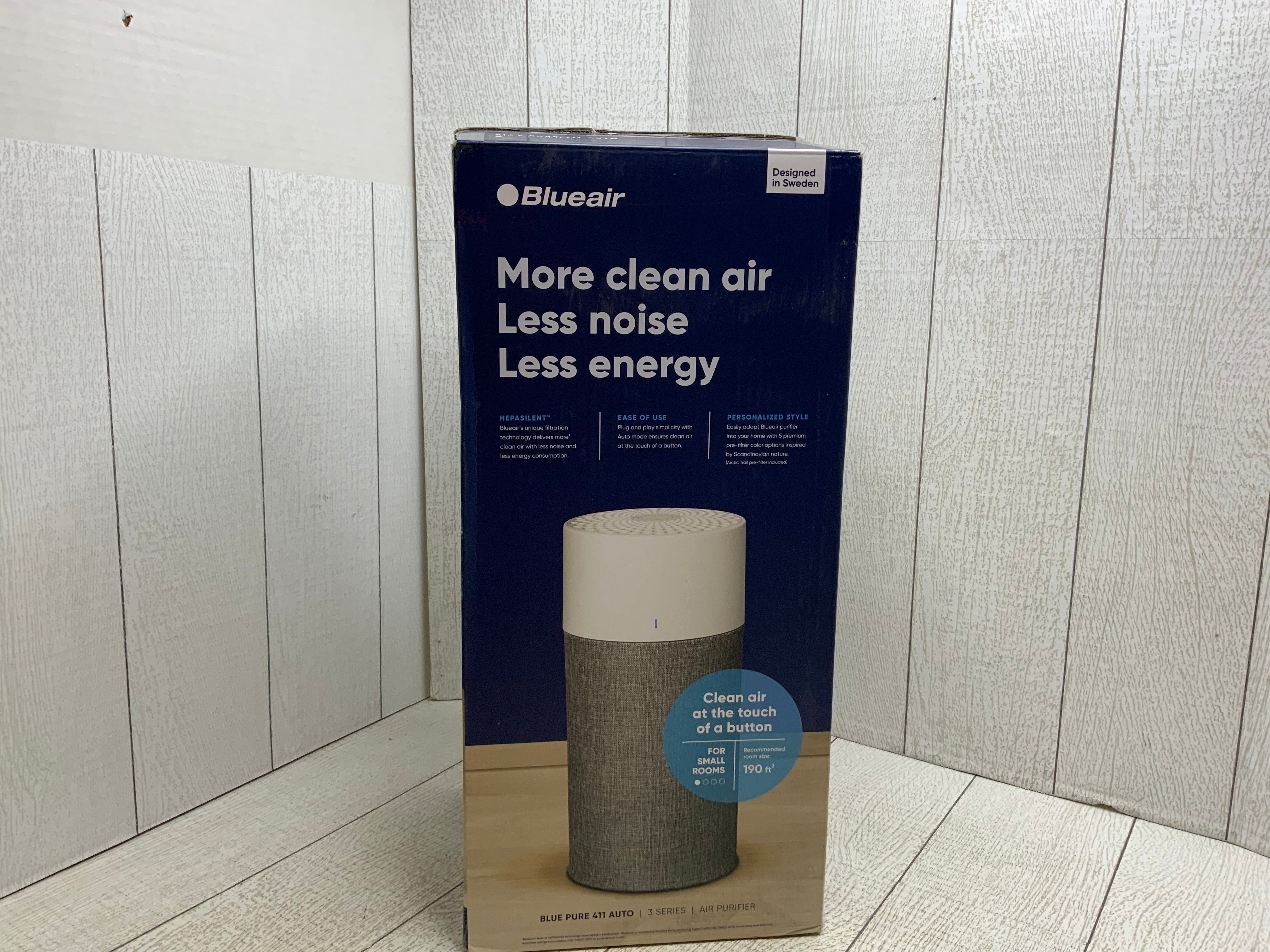 BLUEAIR Bedroom Air Purifier, Small Room Washable Pre Filter, Blue 411 Auto (8064479822062)